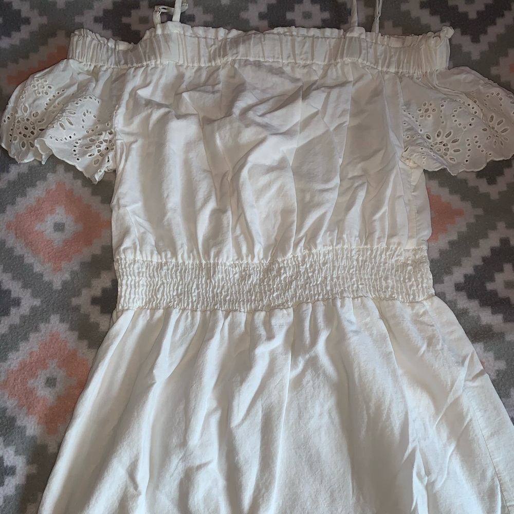 White fit and flare dress